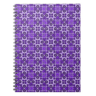Royal Purple Weathervane Quilt Block Geometric Notebook