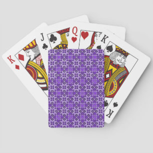 Royal Purple Weathervane Quilt Block Geometric Playing Cards
