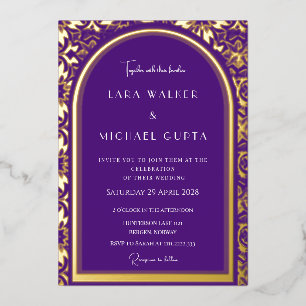 Royal Purple Wedding (Retro-Dotted)