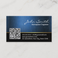 Royal QR code Aerospace Engineer Business Card