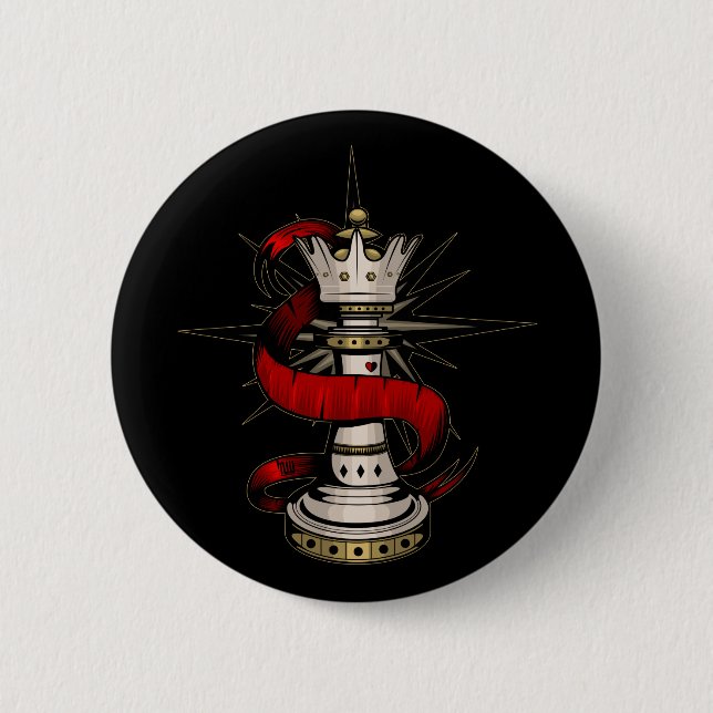 Royal Queen 6 Cm Round Badge (Front)