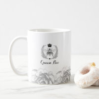 Royal Queen Bee Laurel Wreath Vintage Floral 