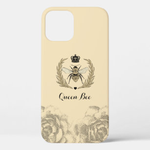 Royal Queen Bee Laurel Wreath Vintage Floral Cream Case-Mate iPhone Case