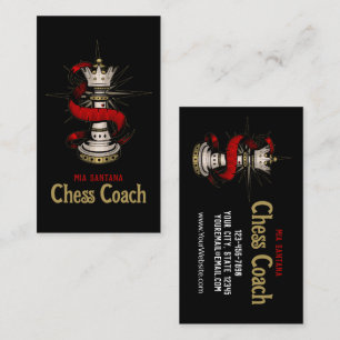 Royal Queen Chess Coach Business Card