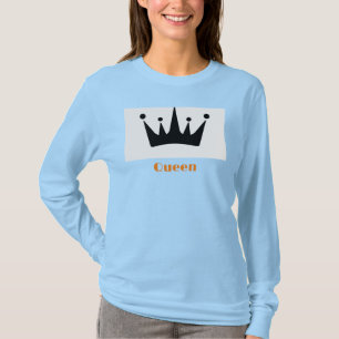 Royal Queen Crown Graphic Light Blue Colour Women  T-Shirt