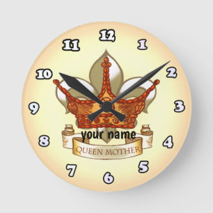 Royal Queen Mother  Round Clock