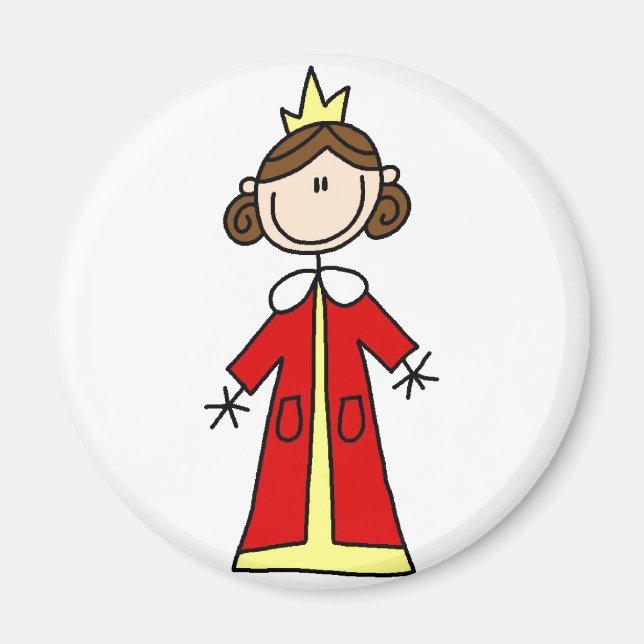 Royal Queen Stick Figure Magnet (Front)