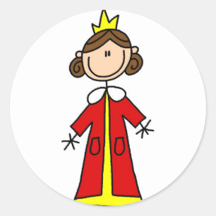 Royal Queen Stick Figure Sticker