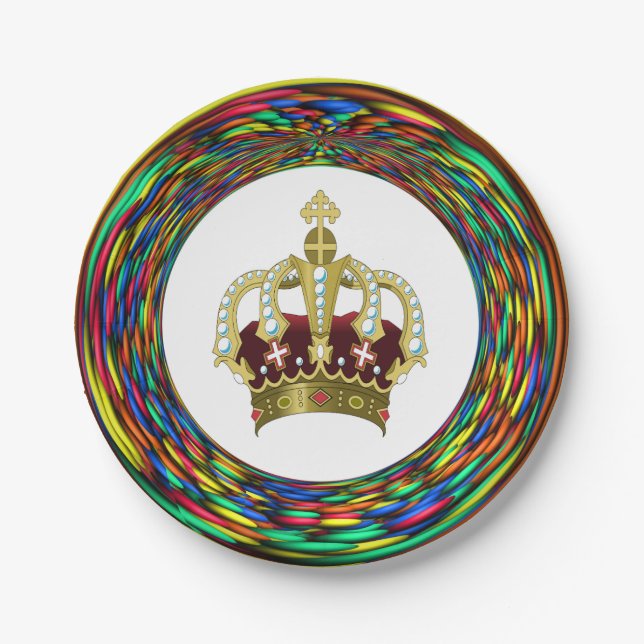 Royal Rainbow Coloured Plate (Front)