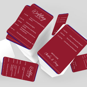 Royal Red and Blue Wedding Theme Hand Fan