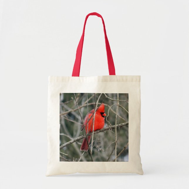 Royal Red Cardinal Tote Bag (Front)