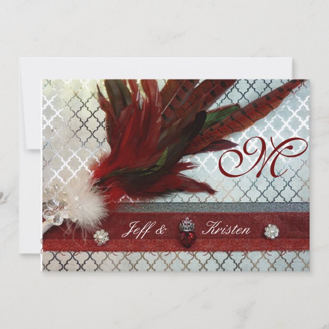 Royal Red Wedding Invitation (Front)