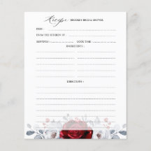 Royal Red White Silver Metallic Bridal Shower