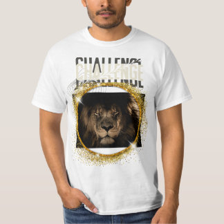 Royal roar-glitter lion graphic tee