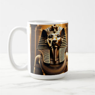 **"Royal Roar: The Golden Pharaoh Lion"** Coffee Mug