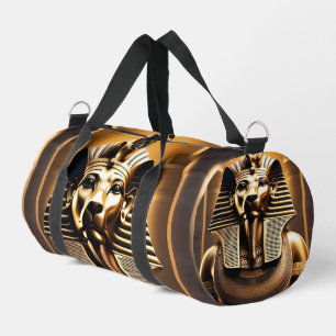 **"Royal Roar: The Golden Pharaoh Lion"** Duffle Bag
