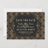 Royal Roaring 20's Gold Black Great Gatsby Wedding