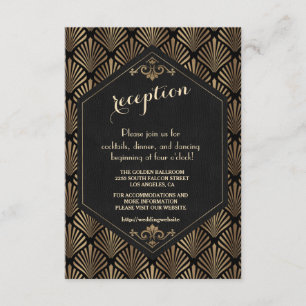 Royal Roaring 20's Great Gatsby Wedding Details Enclosure Card