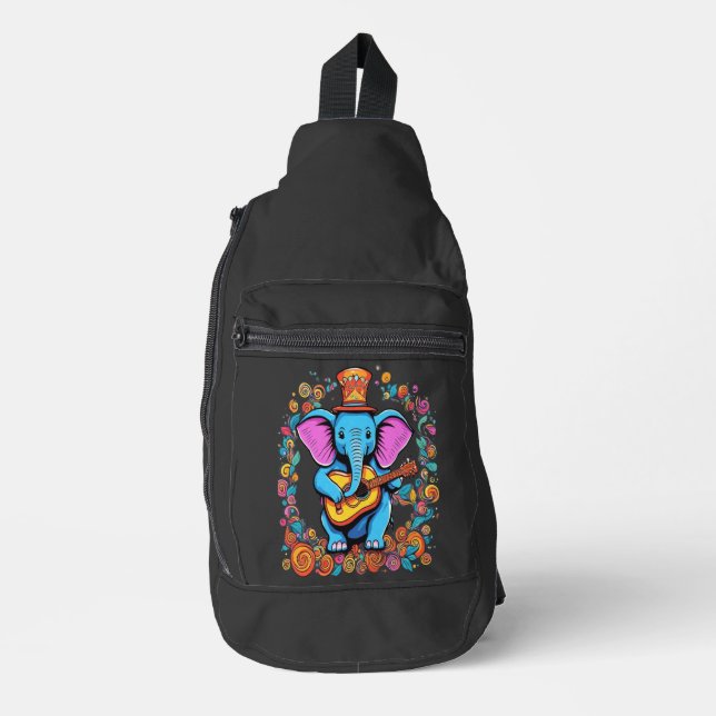 Royal Rockstar Elephant Sling Bag (Front)