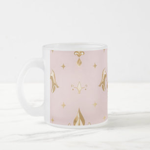 Royal Rose Glass Tumbler Frosted Glass Coffee Mug