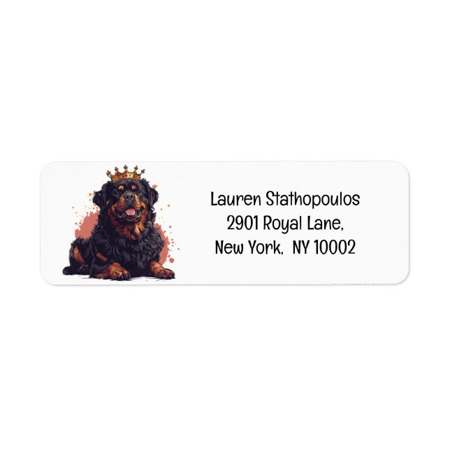 Royal Rottweiler Dog Queen Crown (Front)