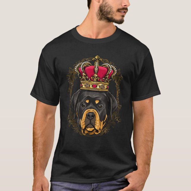 Royal Rottweiler King Queen Princess Rottie Pet Do T-Shirt (Front)