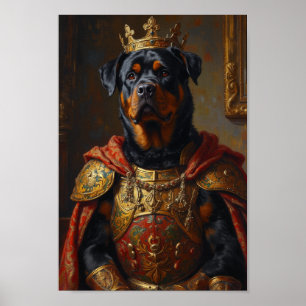 Royal Rottweiler Portrait Poster