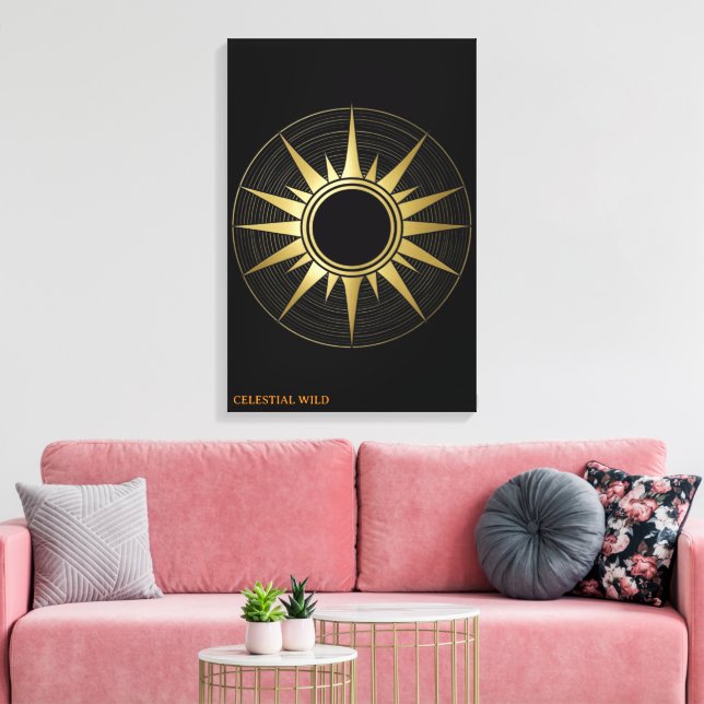 Royal Saturn Celestial Orbit Gallery Canvas Wrap Print (Insitu(LivingRoom))