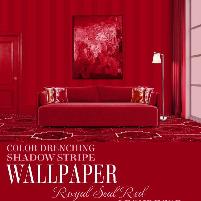 Royal Seal Red Six Inch Shadow Stripe Wallpaper (Creator Uploaded)