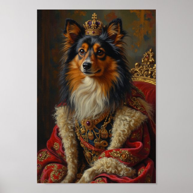 Royal Shetland Sheepdog Portrait Poster (Front)