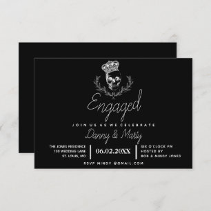 Royal Skull Engagement Party Invitation
