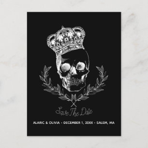 Royal Skull Save The Date Announcement Postcard
