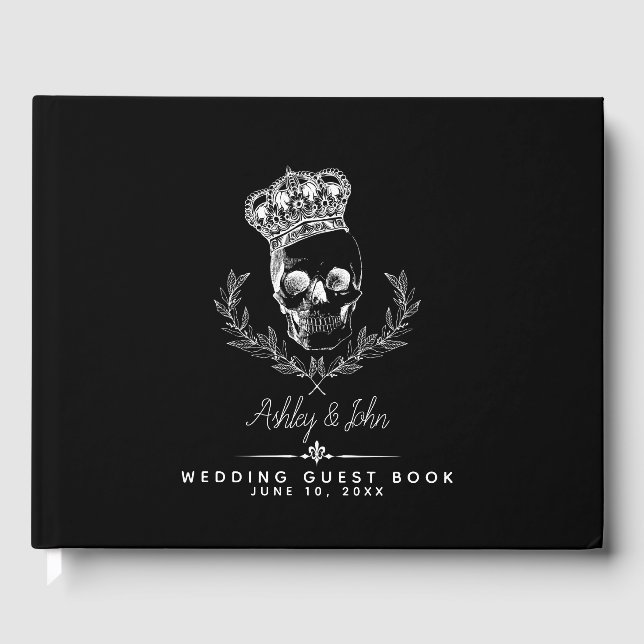 Royal Skull Wedding Guest Book (Front)