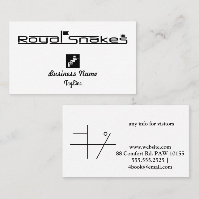 Royal Snakes BlackBusiness Card (Front/Back)