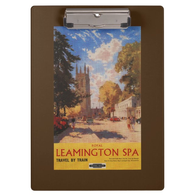 Royal Spa, Street View British Railways Poster Clipboard (Front)