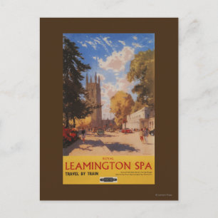 Royal Spa, Street View British Railways Poster Postcard