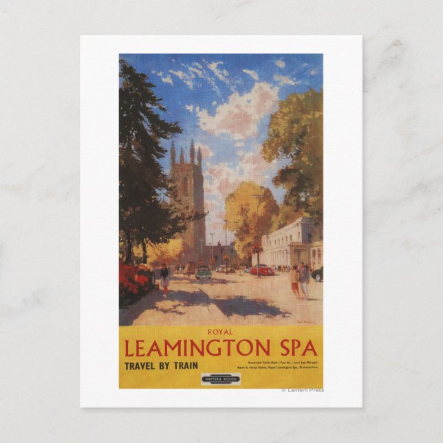 Royal Spa, Street View British Railways Poster Postcard (Front)