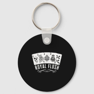 Royal Spade Flush Skeleton King Queen Spades Ker G Key Ring