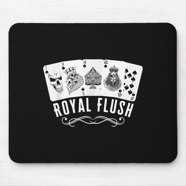 Royal Spade Flush Skeleton King Queen Spades Ker G Mouse Mat (Front)