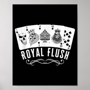 Royal Spade Flush Skeleton King Queen Spades Ker G Poster