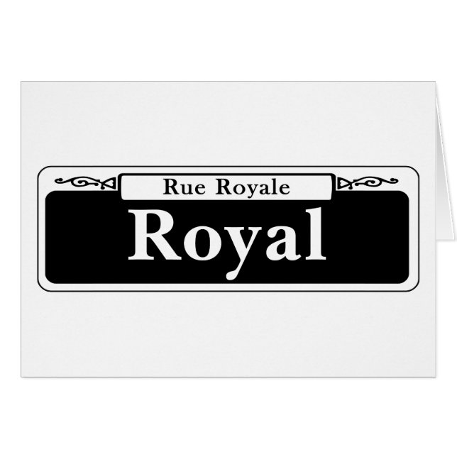 Royal St., New Orleans Street Sign (Front Horizontal)