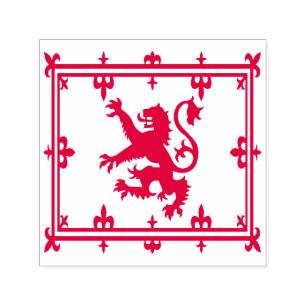 Royal Standard of Scotland Red Lion Scottish Flag Self-inking Stamp