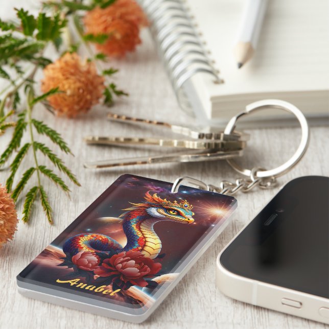 Royal star serpent of the universe. key ring (Front Right)