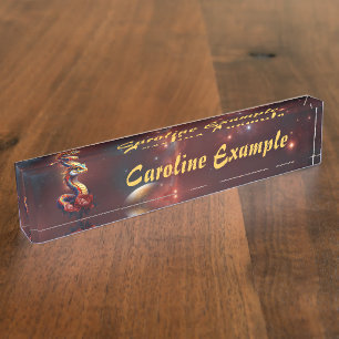 Royal star serpent of the universe.  nameplate