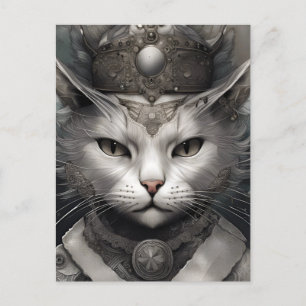 Royal Steampunk Cat Postcard