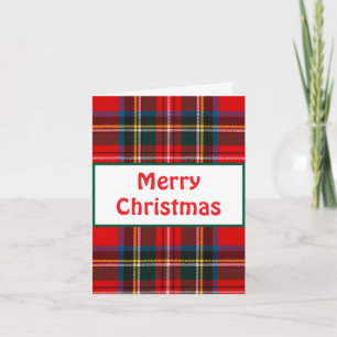 Royal Stewart Christmas Plaid Folded Card