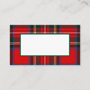 Royal Stewart Christmas Plaid Place Card