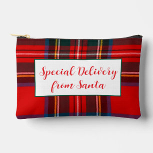 Royal Stewart Christmas Plaid Santa  Accessory Pouch