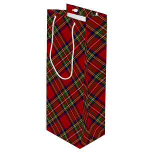 Royal Stewart Clan Family Tartan Plaid Pattern Wine Gift Bag