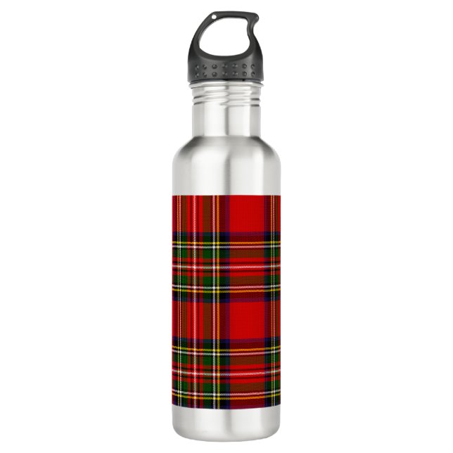 Royal Stewart Clan Tartan Plaid  710 Ml Water Bottle (Front)